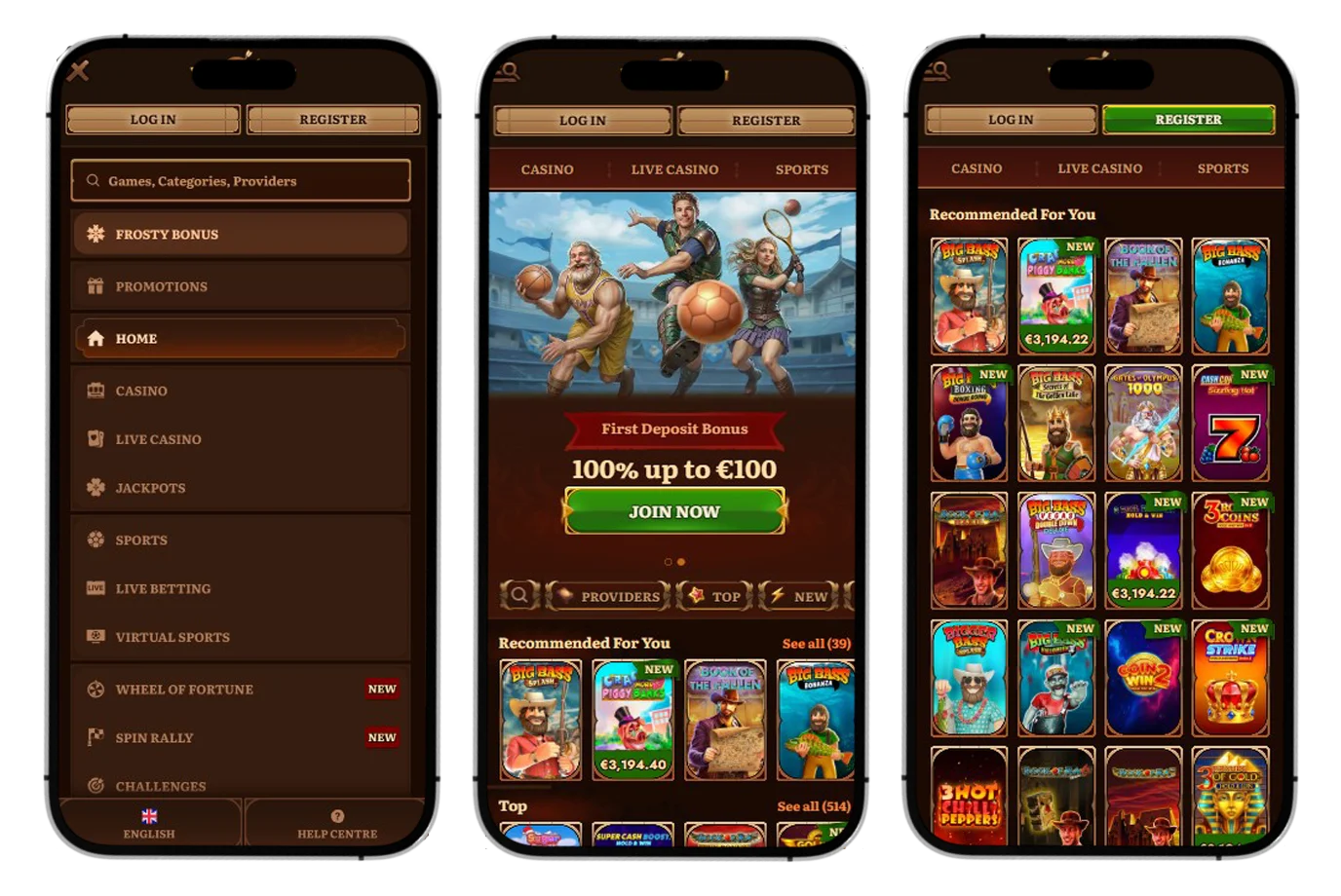 WildRobin Casino App-Screenshot